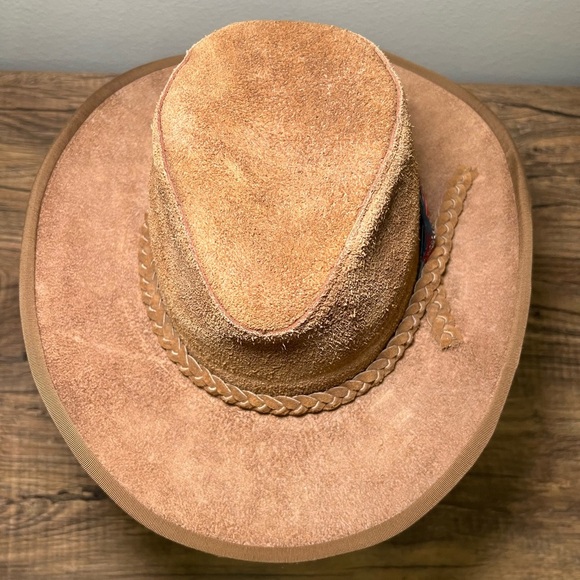 SUEDE LEATHER RANCHER HAT SIZE MEDIUM . 🪶 MADE IN USA - Picture 3 of 7